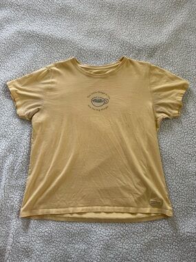Life Is Good Short Sleeve Graphic Tee in Yellow